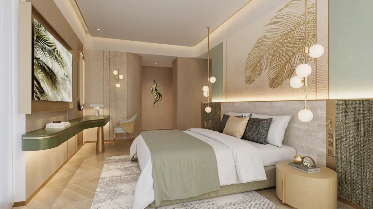 Phòng ngủ chính căn hộ 3 phòng ngủ Palm River