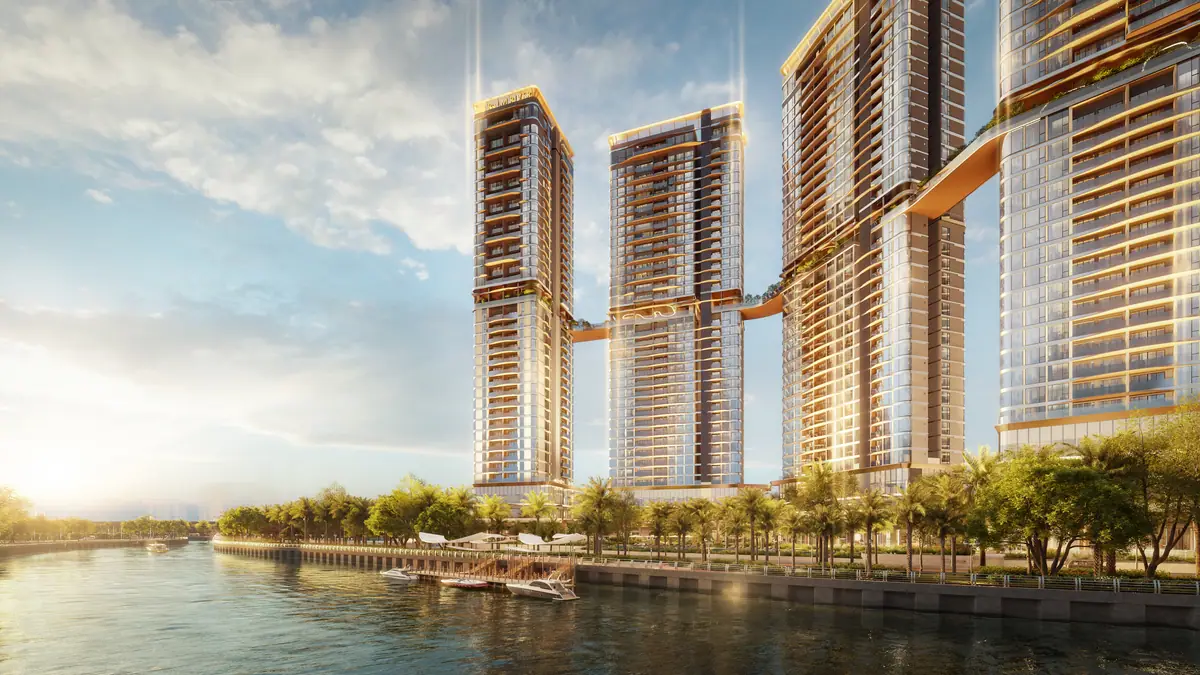 Phối cảnh Palm River nhìn từ bờ sông